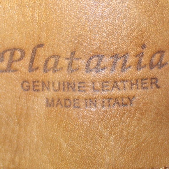 Platania Made In Italy Studded Leather Light Cognac Cross Body Shoulder … - Picture 10 of 11